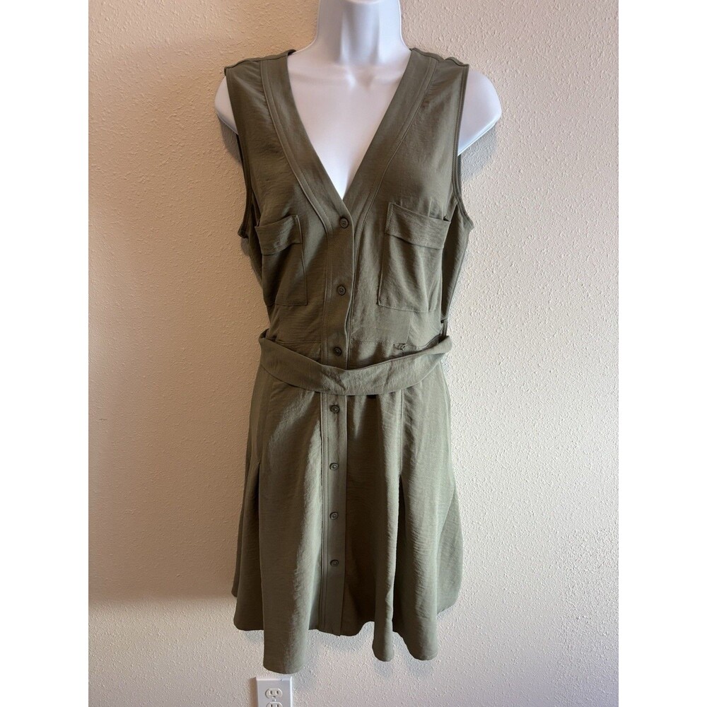 DKNY Olive Green Utility Safari Dress - Women's Size‎ 10